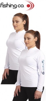 Camiseta Fishing CO Feminina Ziper - Branca