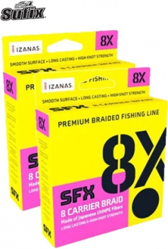 Linha Sufix SFX 8X Braid Amarelo 0,33mm 270mts